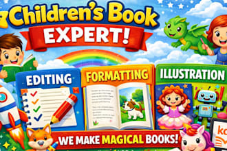 do children book editing children story book formatting kids book illustration