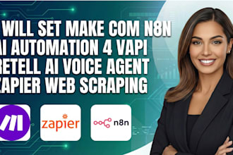 set make com n8n ai automation 4 vapi retell ai voice agent zapier web scraping