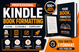 book formatting for amazon KDP, ingramspark and lulu