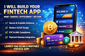 build fintech app,money transfer app crypto ,neo bank app