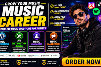 music distribution, music manager, fix distribution issues, and music marketing