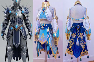 do 3d wearable cosplay creation, armor creation, 3d helmet, 3d cosplay props