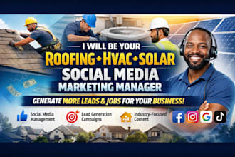 be your roofing contractor hvac solar service social media marketing manager