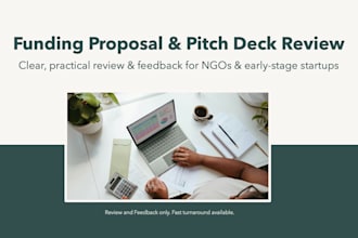 review and strengthen your ngo and startup funding proposal or pitch deck