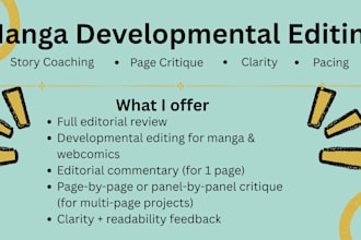 provide developmental editing for your manga or webcomic