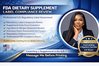 review supplement label for full fda compliance