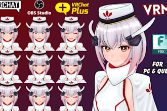 create custom vrchat avatar, vtuber model, nsfw model for pc, quest and vseeface