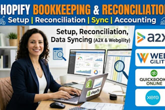 setup shopify bookkeeping reconciliation a2x webgility quickbooks online xero