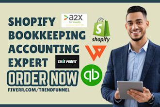 setup shopify bookkeeping reconciliation accounting a2x webgility quickbooks