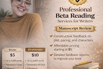 manuscript review, plot, pacing, characters