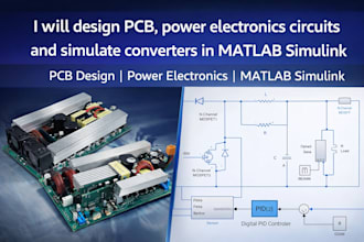 design pcb power electronics circuits and simulate converters in matlab simulink