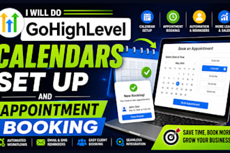 do gohighlevel calendars set up and appointment booking