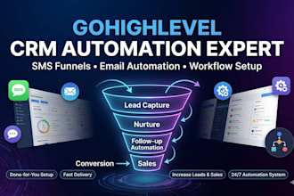 set up gohighlevel automation, workflows and SMS funnels