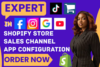 setup shopify store sales channel marketing promotion google merchant facebook