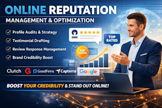 manage and improve your online reputation on clutch, g2, and gmb reputation