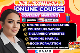 create online course content, course creation ebook writing and book formatting