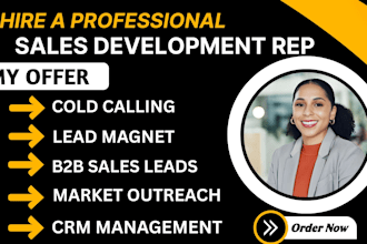 be sales representative salesperson closer b2b sales leads virtual assistant