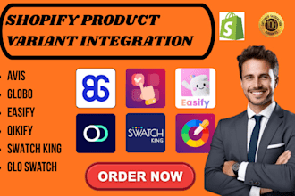 setup shopify product variant avis globo easify qikify swatch king glo swatch