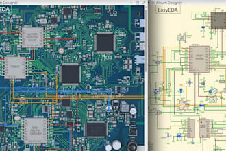 design pcb, schematic with altium designer, easyeda
