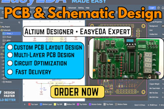 design pcb, schematic with altium designer, easyeda