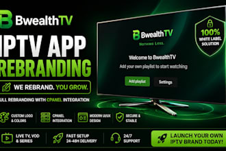 rebrand your iptv app xciptv ibo player tivimate smarter pro with cpanel