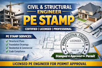 do your civil and structural engineer pe stamp in USA