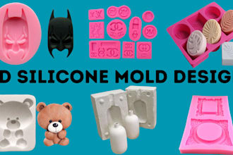 design custom 3d silicone mold print ready stl 3d cad plastic injection mold