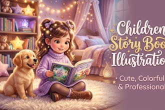 children story book illustration children story children story book
