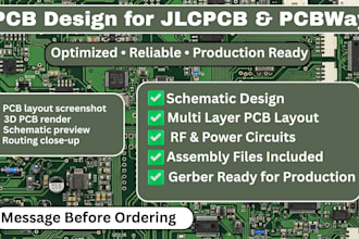 design circuit, pcb layouts ready for jlcpcb and pcbway