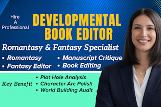 developmental edit and critique your romantasy or fantasy novel
