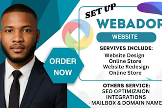 design webador website, webador redesign ecommerce online store wix website blog