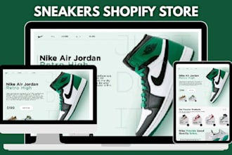 build sneakers shopify store, footwear website, shoe dropshipping store