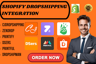 setup shopify dropshipping cjdropshipping zendrop printify dsers printful autods
