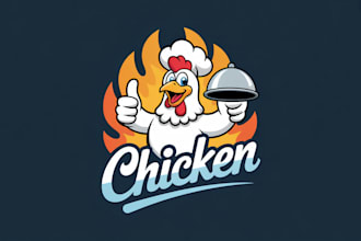 create amazing chicken logo with unlimited revisions