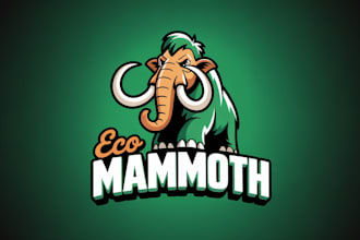 make awesome mammoth logo with express delivery