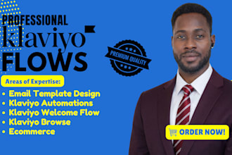 klaviyo flows, email template design, automation, welcome, browse, ecommerce