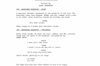 write feature film screenplay, script edit, rewrite and dialogue polish