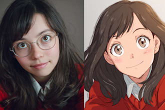 turn your photo into a manga or anime portrait
