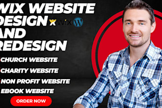 design non profit website, wix christian website, ebook website