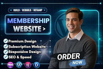 design wordpress membership website, paid membership pro, memberpress, lms site