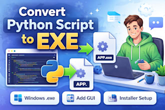 convert your python script to exe with gui desktop app