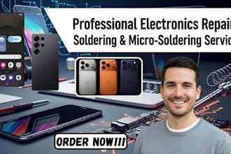 electronics repair guidance, trouble shooting support, and micro soldering