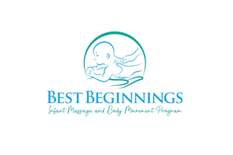 create attractive and imagination infant massage logo design