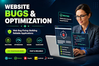 do react bug fix, javascript, dot net, sql server bugs fix professionally