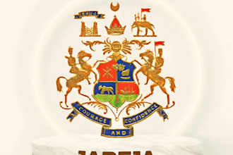 create an elegant family crest logo for your brand or heritage