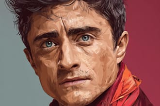 turn your photo into amazing vector portrait art