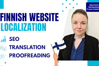 localize your website into native finnish with SEO