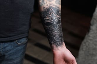 draw a custom traditional tattoo design
