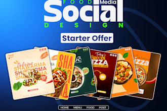 design restaurant promo, banner for facebook and instagram