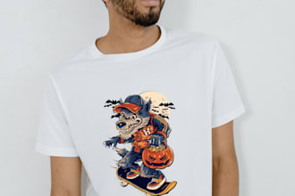 custom t shirt design and t shirt illustration
